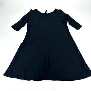 Eileen Fisher  jersey tunic  top shirt women's size XS black casual lightweight